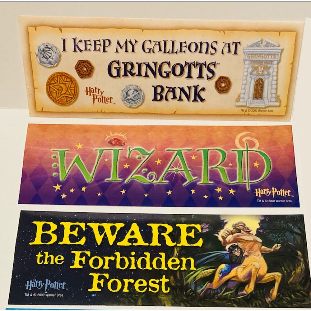 Set of 7 Harry Potter Bumper Stickers